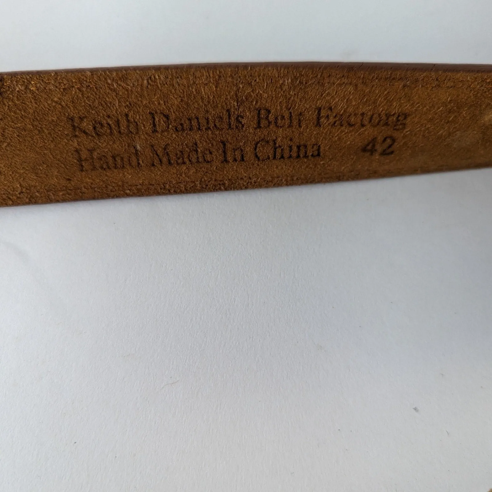 Keith Daniels Leather Belt / 42