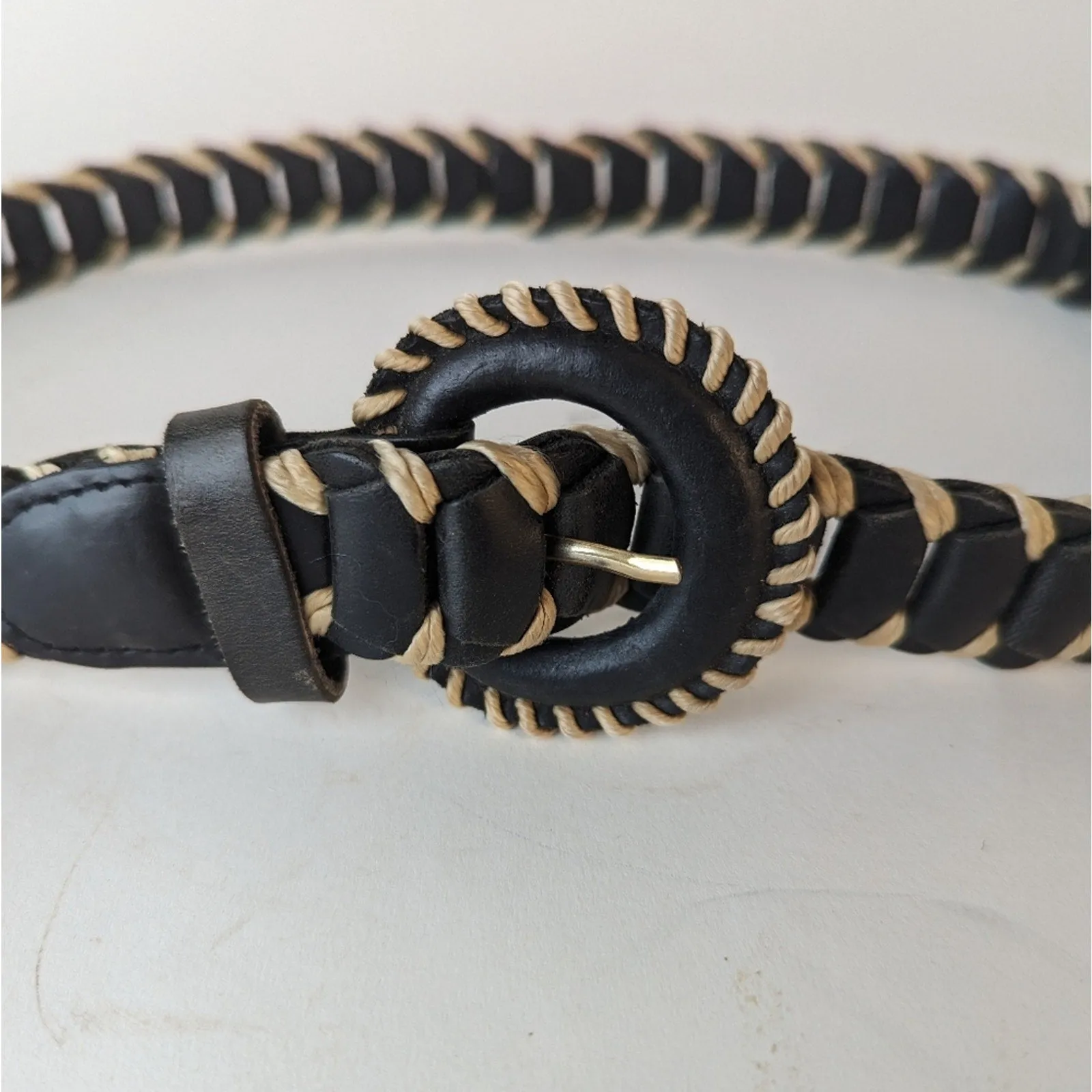 Leather Braided Belt / S-M