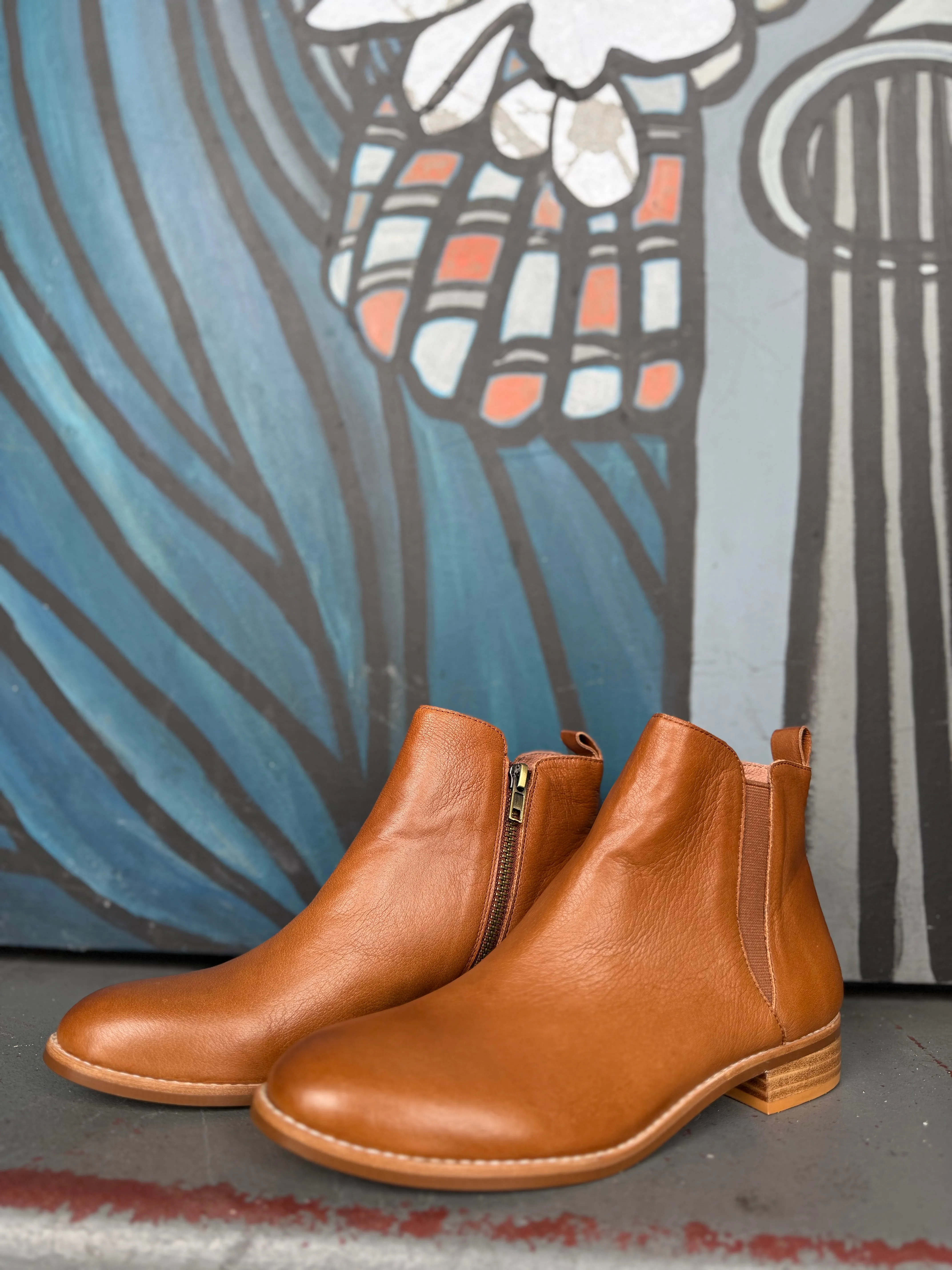 Nakta Leather Ankle Boots - Drambuie