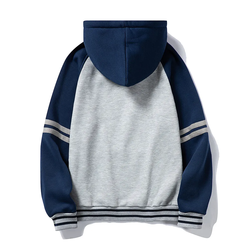 West Louis Thick Pure Color Velvet Fabrics Hoodie
