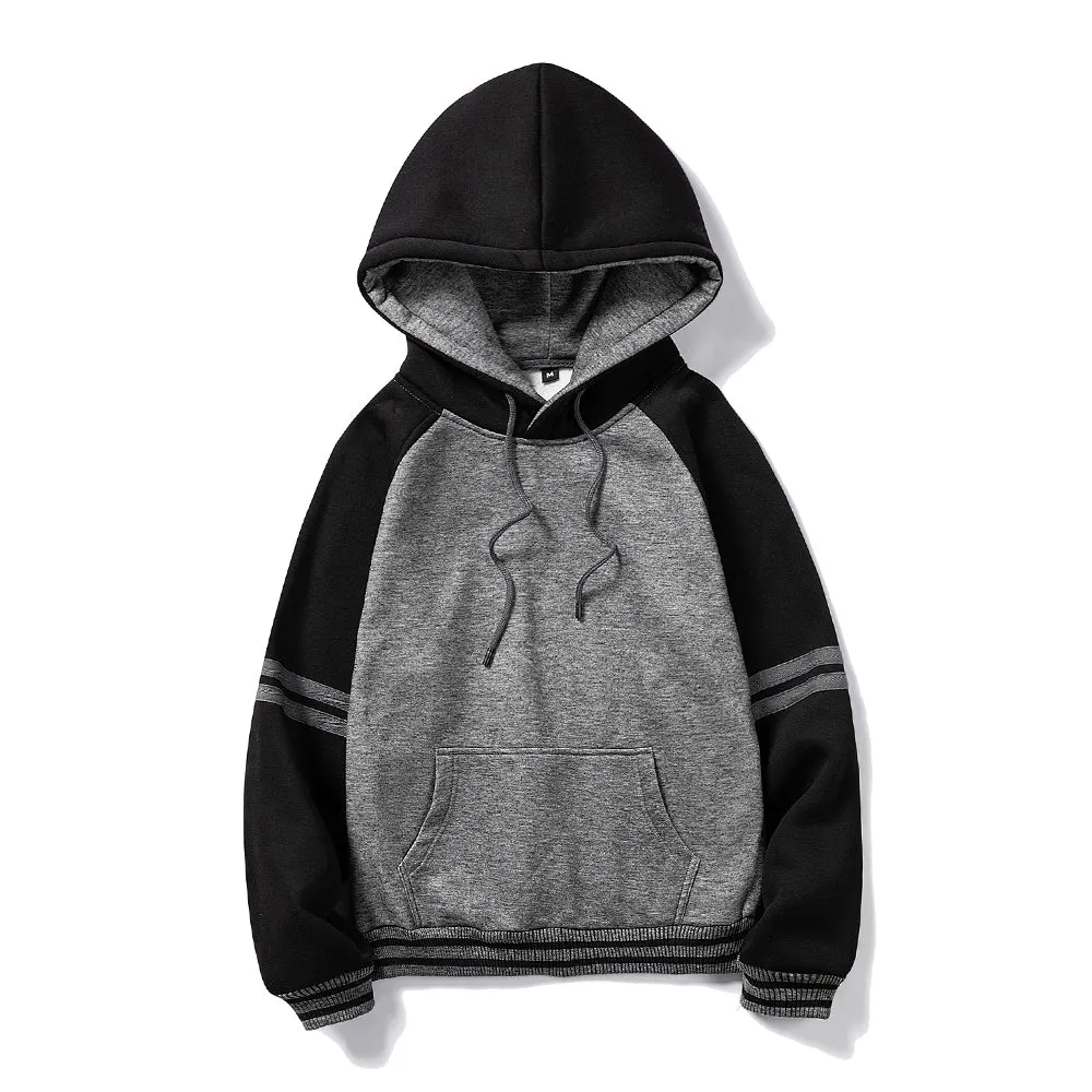 West Louis Thick Pure Color Velvet Fabrics Hoodie