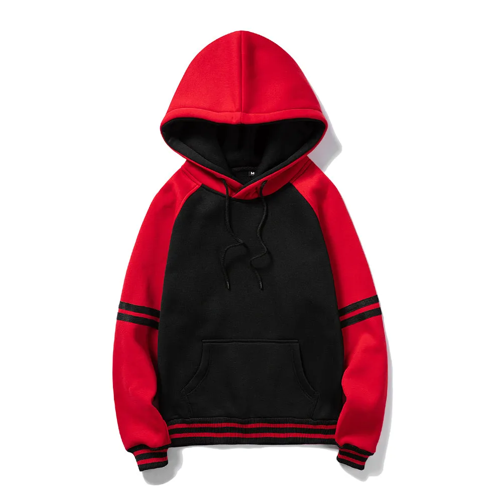 West Louis Thick Pure Color Velvet Fabrics Hoodie
