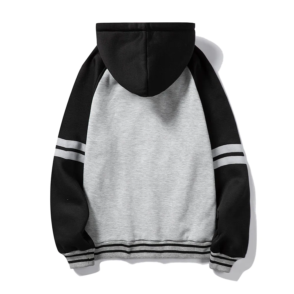 West Louis Thick Pure Color Velvet Fabrics Hoodie